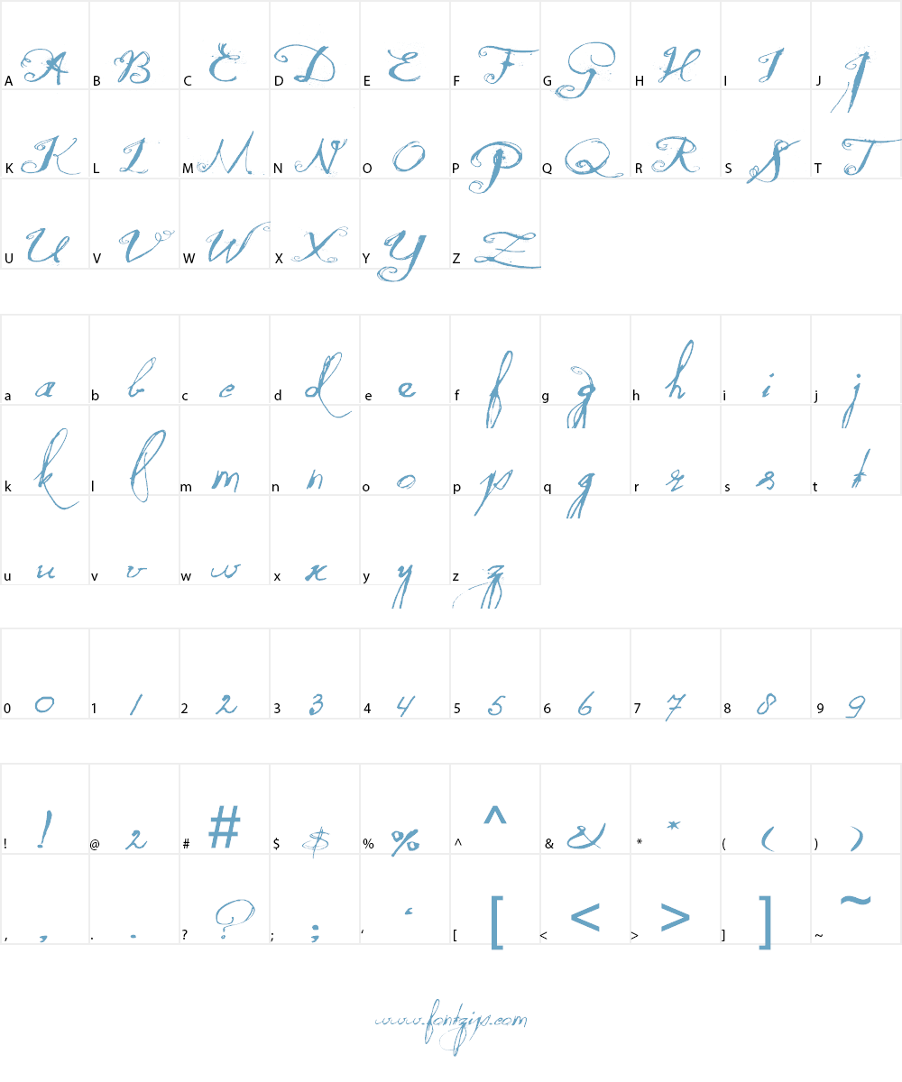 Quilted Butterfly Font Character